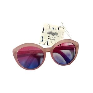 Janie and Jack Pink Round Sunglasses with Pink-to-Blue Gradient Lenses